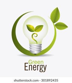 Green energy design, vector illustration eps 10.