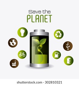 Green energy design, vector illustration eps 10.
