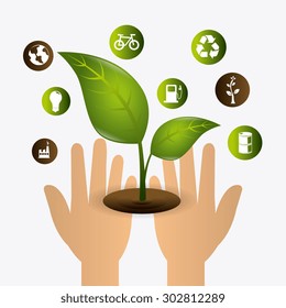 Green energy design, vector illustration eps 10.