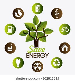 Green energy design, vector illustration eps 10.