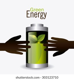 Green energy design, vector illustration eps 10.