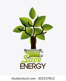 Green energy design, vector illustration eps 10.