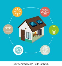 Green energy design, vector illustration eps 10.