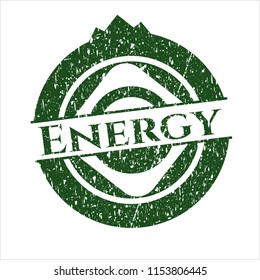 Green Energy distress grunge stamp