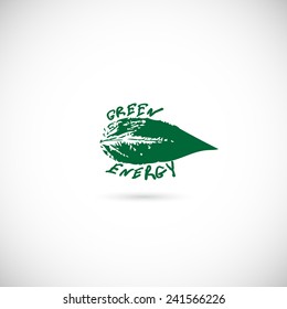 Green energy eco friendly background - abstract paper leaves. 