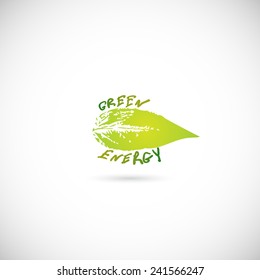 Green energy eco friendly background - abstract paper leaves. 