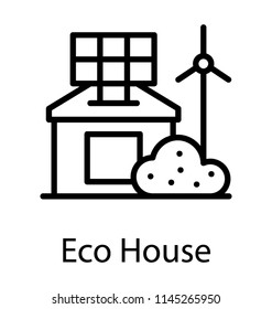 Green energy and eco friendly modern house building 