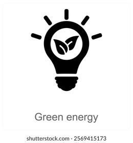 Green Energy and eco icon concept