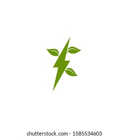 Green energy eco logo design inspiration vector template