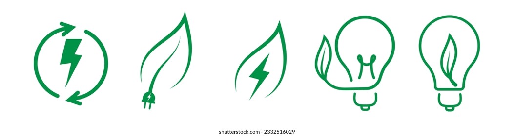 green energy eco renewable icon logo