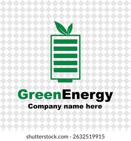 green energy  Eco-Friendly Symbol with Leaf and Circular Design