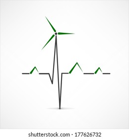 Green energy ecology background