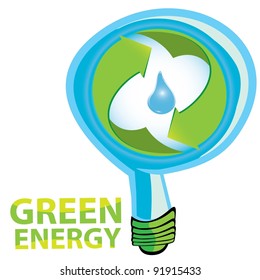 green energy ecology concept. Vector eco icon bulb.