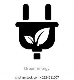 Green Energy and ecology icon concept