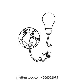 Green energy ecology icon vector illustration graphic design