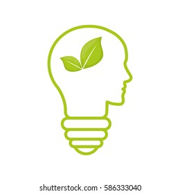 Green energy ecology icon vector illustration graphic design