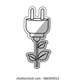 Green energy ecology icon vector illustration graphic design