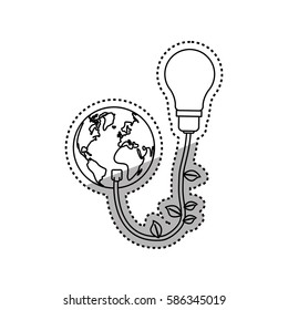 Green energy ecology icon vector illustration graphic design