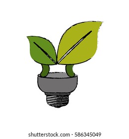 Green energy ecology icon vector illustration graphic design
