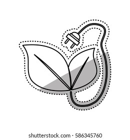 Green energy ecology icon vector illustration graphic design