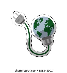 Green energy ecology icon vector illustration graphic design