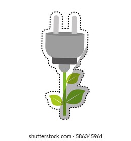 Green energy ecology icon vector illustration graphic design