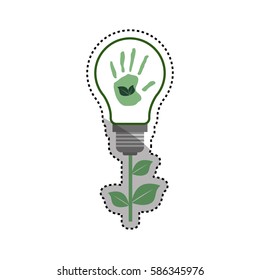 Green energy ecology icon vector illustration graphic design