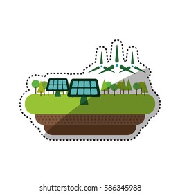 Green energy ecology icon vector illustration graphic design
