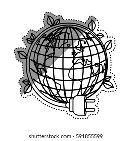 Green energy ecology icon vector illustration graphic design