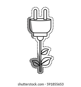 Green energy ecology icon vector illustration graphic design
