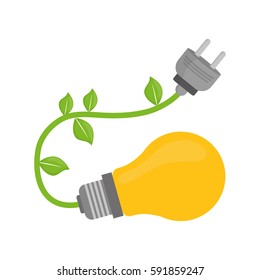 Green energy ecology icon vector illustration graphic design