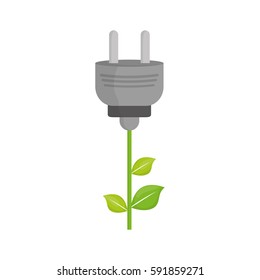 Green energy ecology icon vector illustration graphic design
