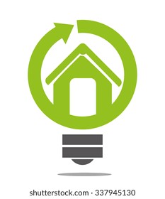 Green energy and ecology theme design, vector illustration graphic 