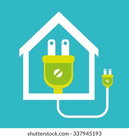 Green energy and ecology theme design, vector illustration graphic 