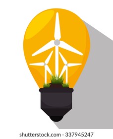 Green energy and ecology theme design, vector illustration graphic 