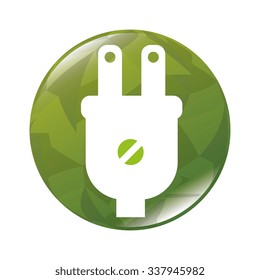 Green energy and ecology theme design, vector illustration graphic 