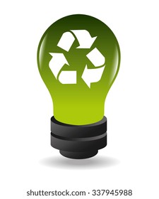 Green energy and ecology theme design, vector illustration graphic 