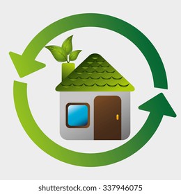 Green energy and ecology theme design, vector illustration graphic 