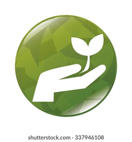 Green energy and ecology theme design, vector illustration graphic 