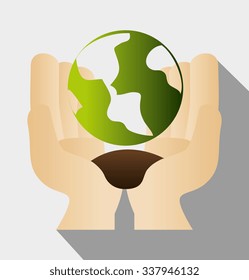 Green energy and ecology theme design, vector illustration graphic Green energy and ecology theme design, vector illustration graphic