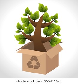Green energy and ecology theme design, vector illustration graphic