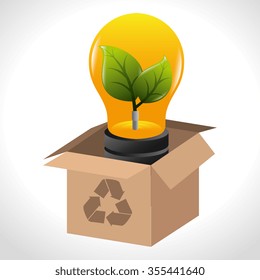 Green energy and ecology theme design, vector illustration graphic