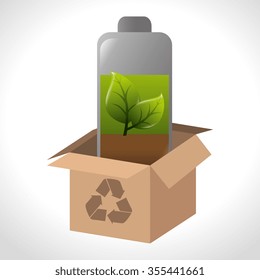 Green energy and ecology theme design, vector illustration graphic
