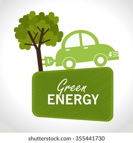 Green energy and ecology theme design, vector illustration graphic