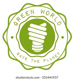 Green energy and ecology theme design, vector illustration graphic