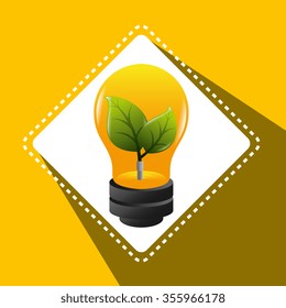 Green energy and ecology theme design, vector illustration graphic