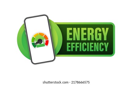 Green energy efficiency. Vector logo. Chart concept. Green energy background