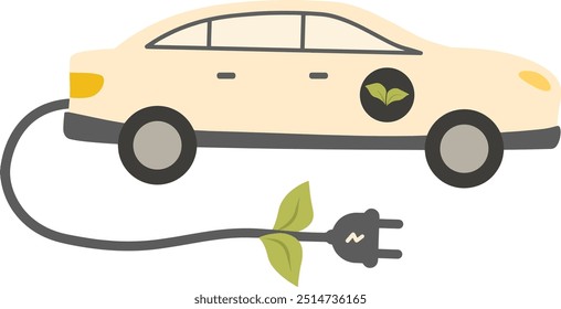Green Energy Elektroauto Vektorgrafik