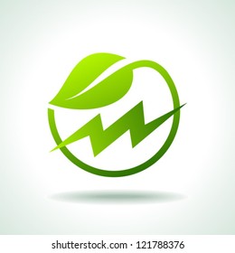 Green Energy Electricity Icon