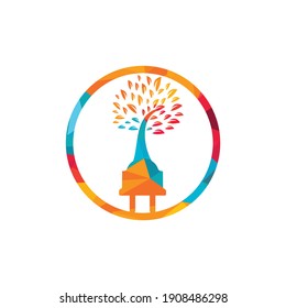 Green energy electricity logo concept. Electric plug icon with tree.	
